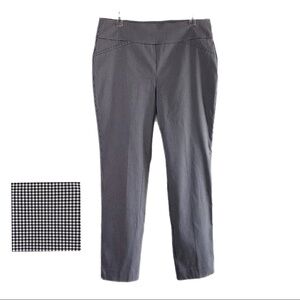 Charter Club Cambridge Slim Gingham Plaid  Pull-On Stretch Pants